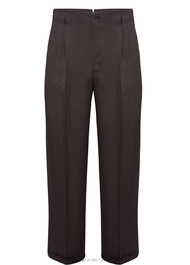 Peg Trousers in Brown Twill
