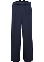 Fishtail Back Trousers - Navy Twill
