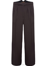 Fishtail Back Trousers - Brown Twill