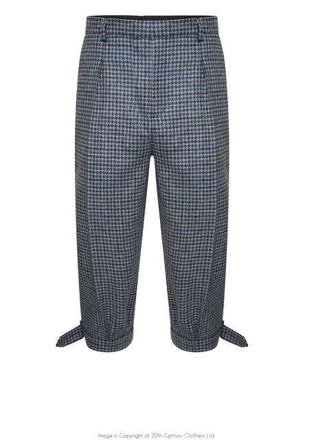 Plus Fours in Blue/Grey Check