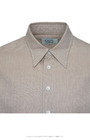 Spear Collar Half Button Shirt - Ecru