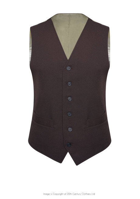 Classic Waistcoat - Brown Twill