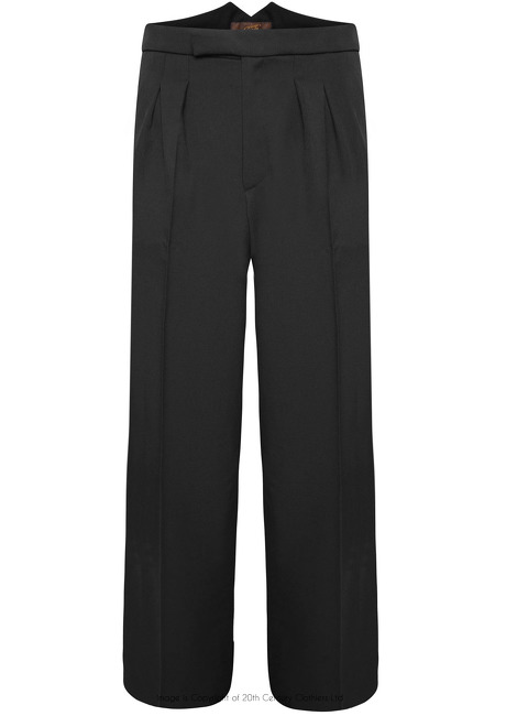 Fishtail Back Trousers - Charcoal Twill