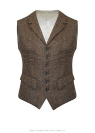 Revere Waistcoat - Brown Herringbone