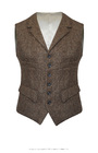 Revere Waistcoat - Brown Herringbone