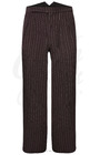 Fishtail Back Trousers - Pin Stripe Brown